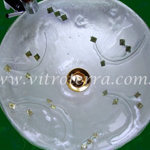 Bacha circular de vidrio Oro