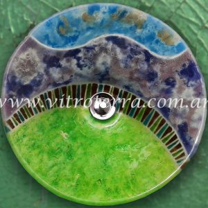 Bacha circular de vidrio Lavanda