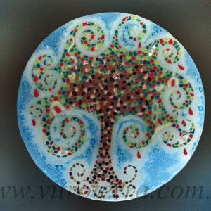 Centro circular de vidrio Pablo