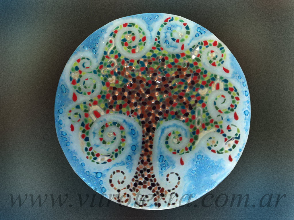 Centro circular de vidrio Pablo