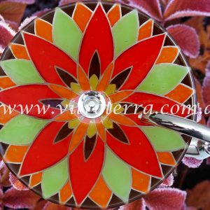 Bacha circular de vidrio Flor