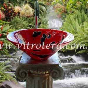 Bacha circular de vidrio Frutilla