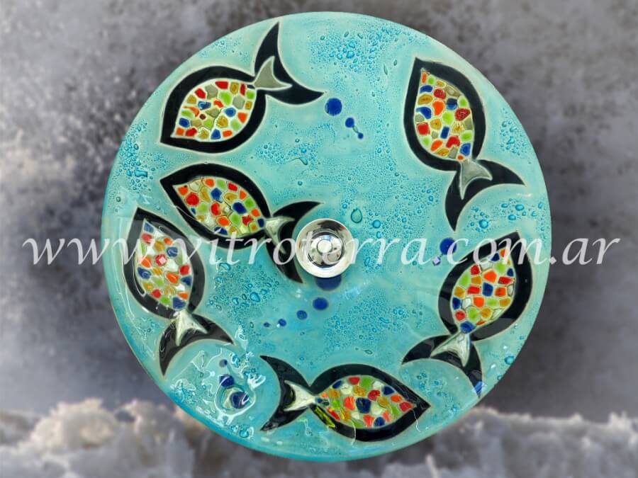 Bacha circular de vidrio Ictis