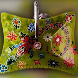 Bacha rectangular de vidrio Iguana