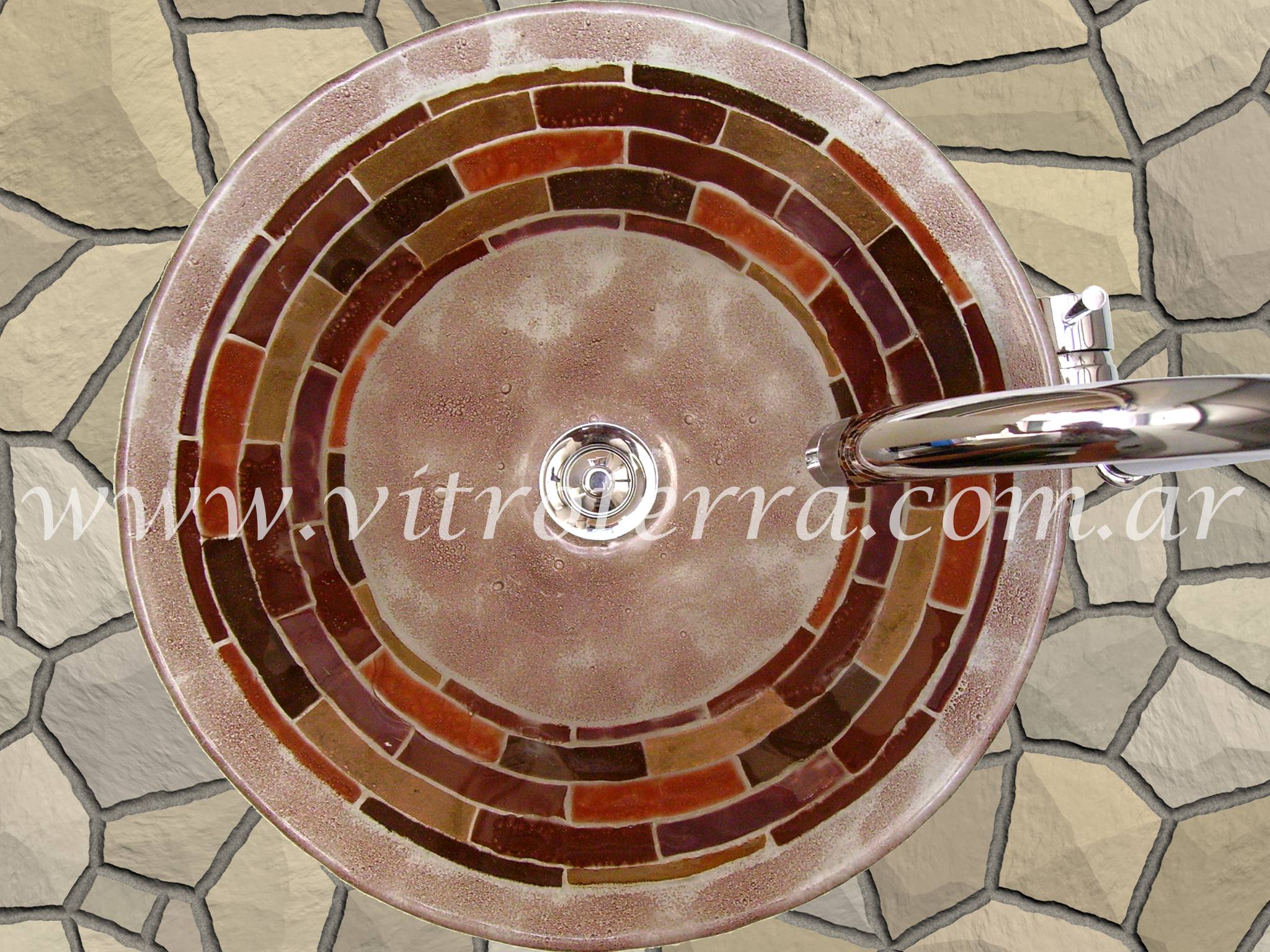 Bacha circular de vidrio Inca