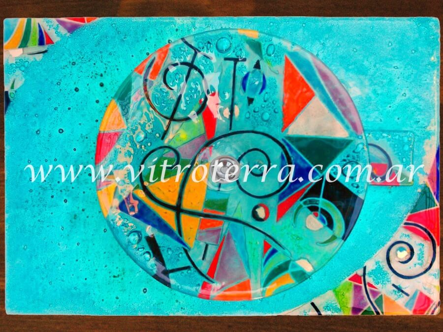 Bacha circular de vidrio Kandinsky