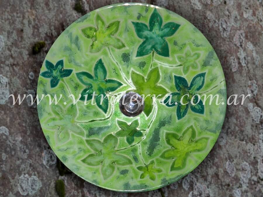 Bacha circular de vidrio Hiedras