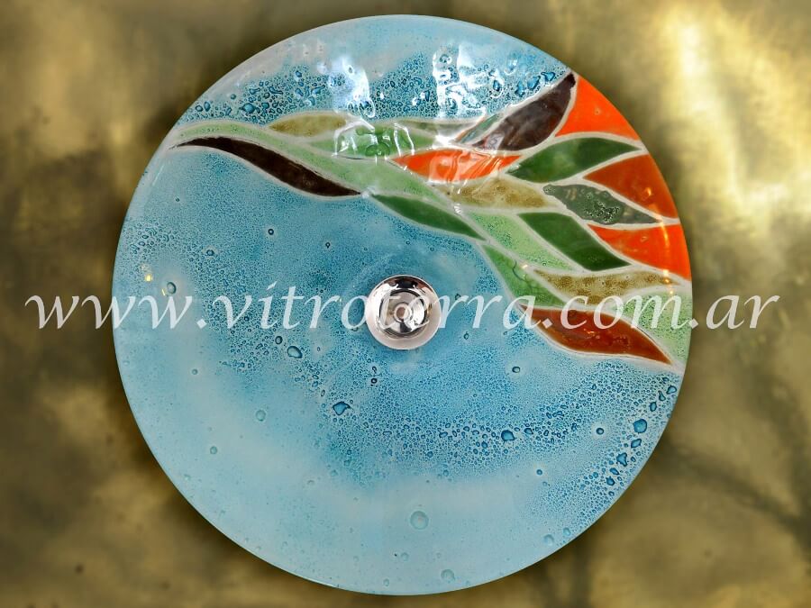 Bacha circular de vidrio Lilas-del-Diablo