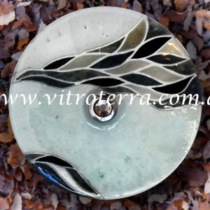 Bacha circular de vidrio Lilas-B&W