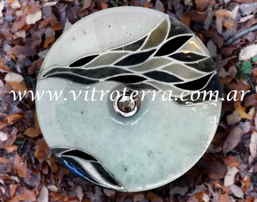 Bacha circular de vidrio Lilas-B&W