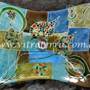 Bacha rectangular de vidrio Lavinia