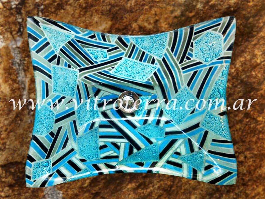 Bacha rectangular de vidrio Line-over-Line