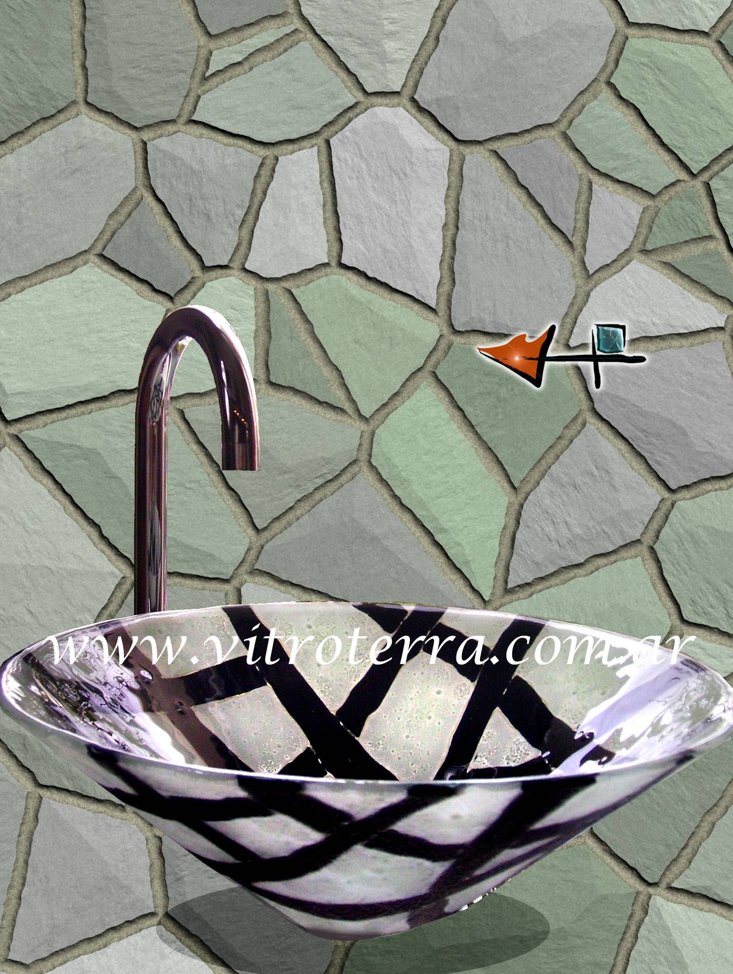 Bacha circular de vidrio Lines