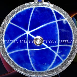 Bacha circular de vidrio Luxury-Azul