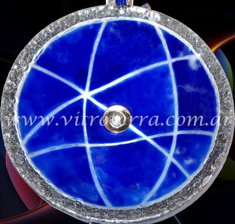 Bacha circular de vidrio Luxury-Azul