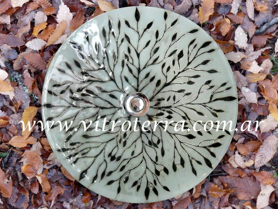 Bacha circular de vidrio Milhojas