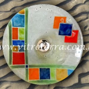 Bacha circular de vidrio Mondrian-Beige