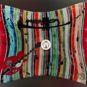 Bacha rectangular de vidrio Music