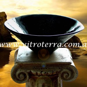 Bacha circular de vidrio Noche