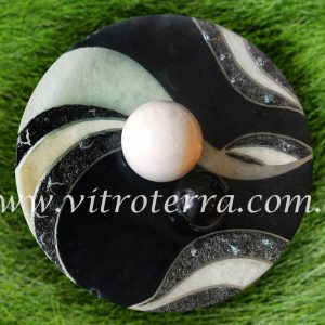 Centro circular de vidrio Odalisca