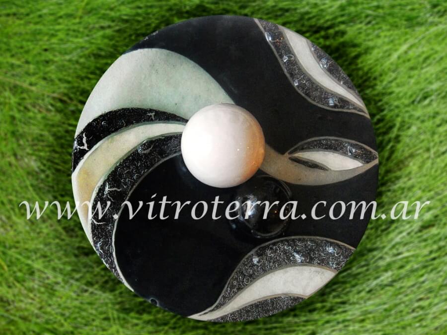 Centro circular de vidrio Odalisca