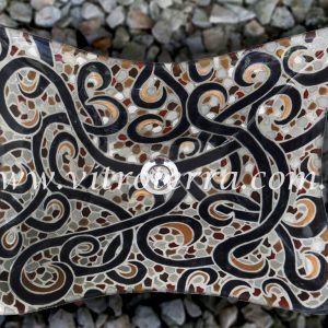 Bacha rectangular de vidrio Oriental