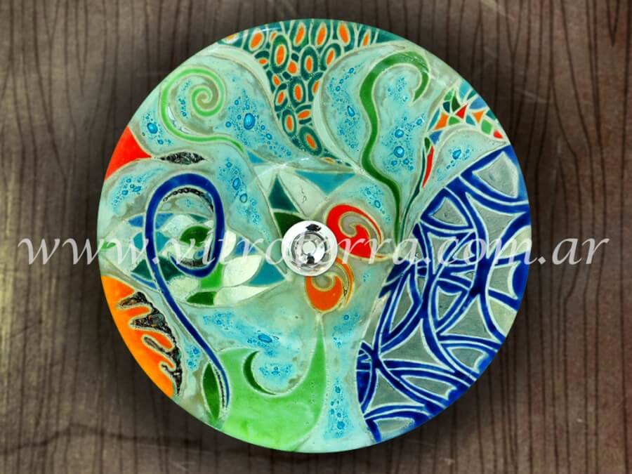 Bacha circular de vidrio Pacific-Ocean