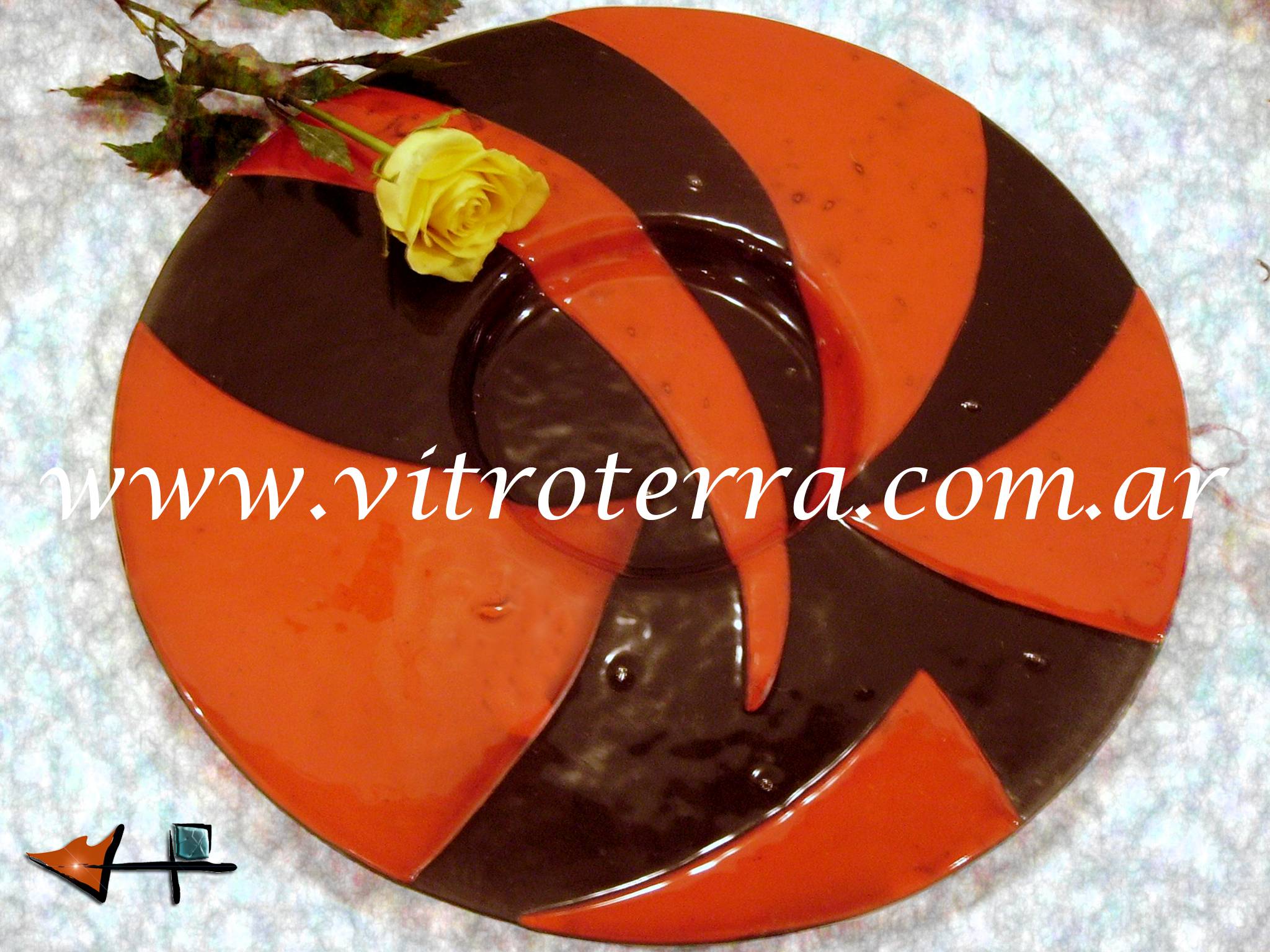 Centro circular de vidrio Pasión