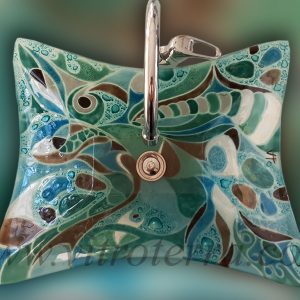 Bacha rectangular de vidrio Pili