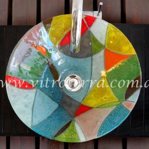 Bacha circular de vidrio Primavera