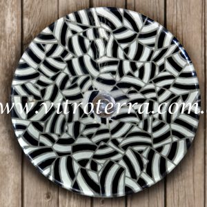 Bacha circular de vidrio Rayitas