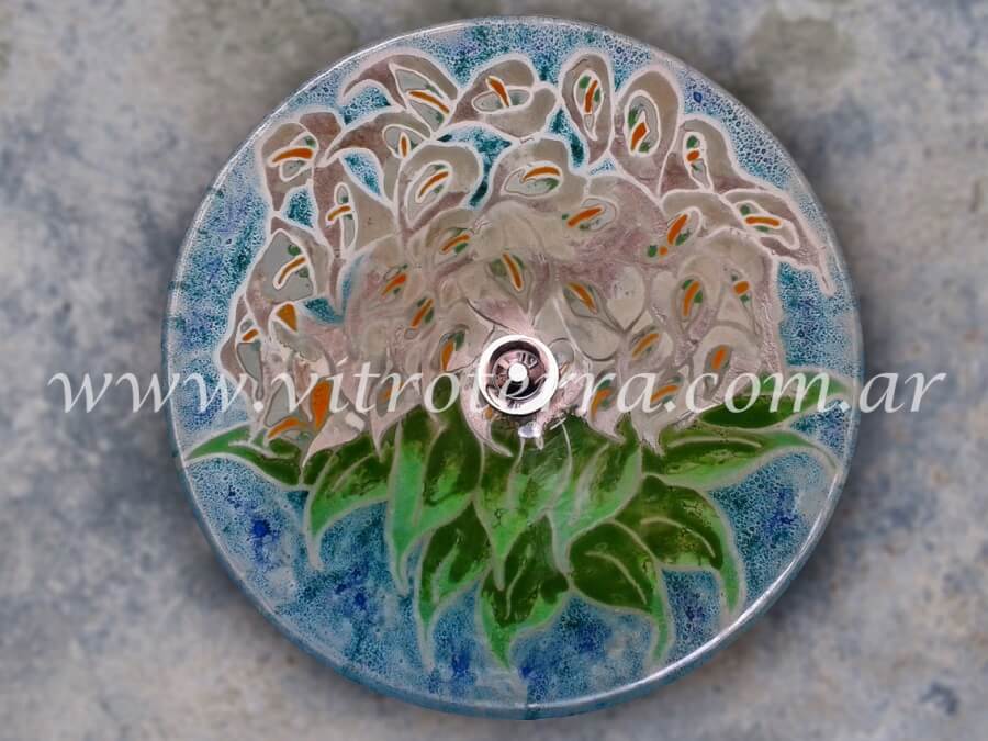 Bacha circular de vidrio Rivera