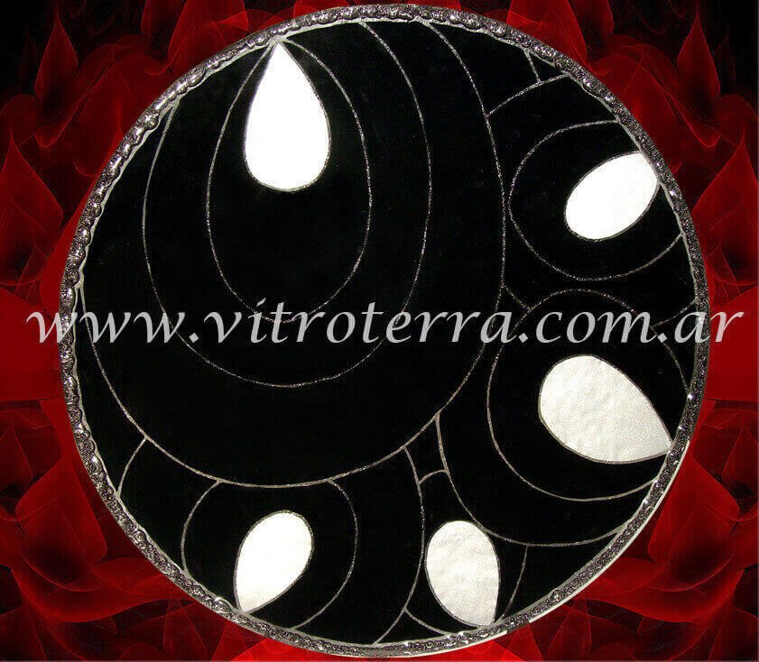 Centro circular de vidrio Reflejos