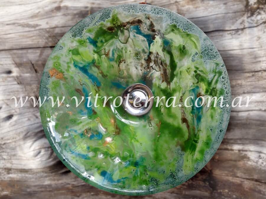 Bacha circular de vidrio Reverdecer