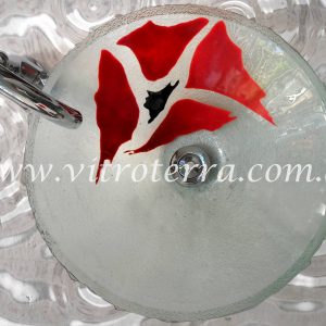 Bacha circular de vidrio Rosa-Roja