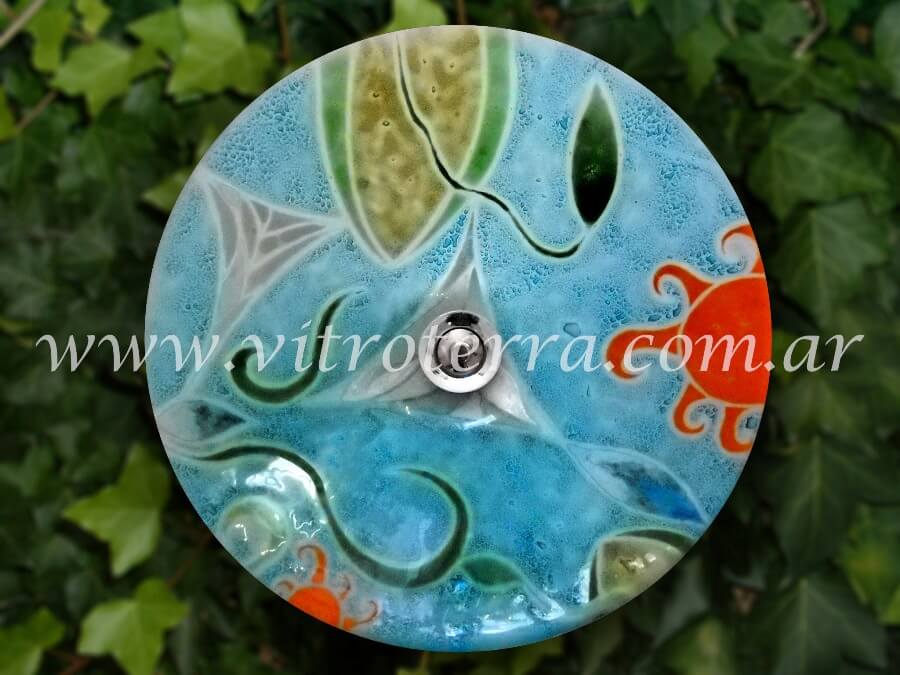 Bacha circular de vidrio Sale-el-Sol