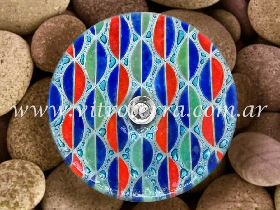 Bacha circular de vidrio Serpentina