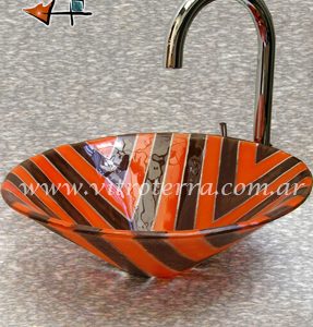 Bacha circular de vidrio Sixties