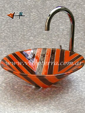 Bacha circular de vidrio Sixties