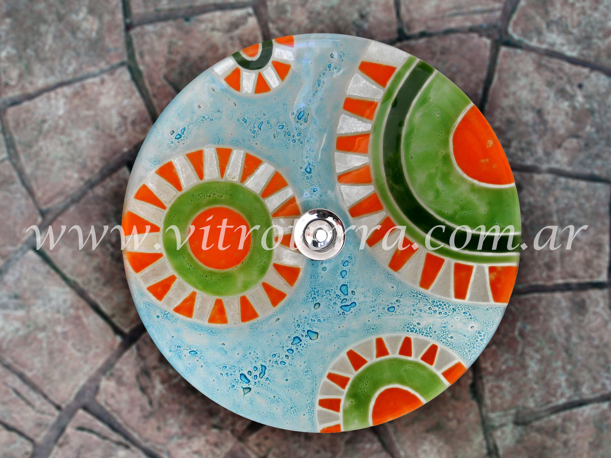 Bacha circular de vidrio Soles