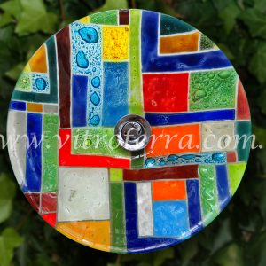 Bacha circular de vidrio Times-Square