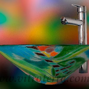 Bacha circular de vidrio Hadas