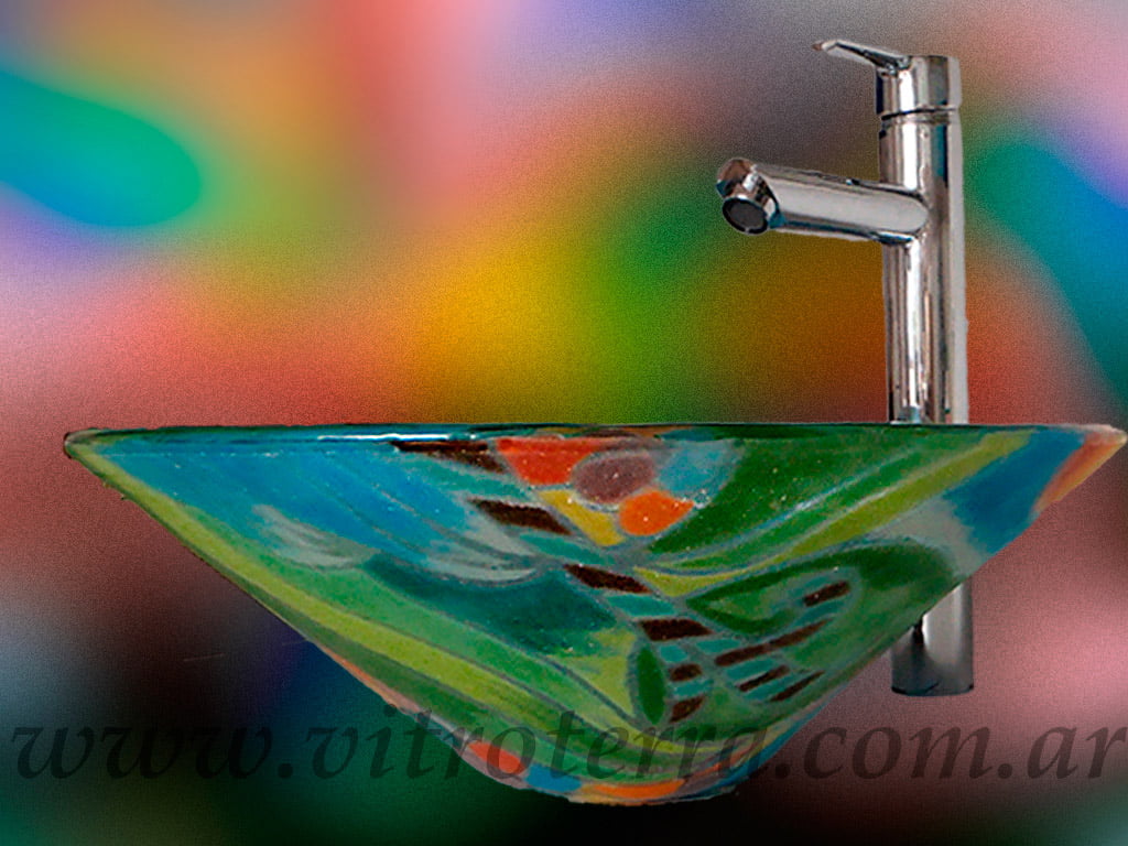 Bacha circular de vidrio Hadas