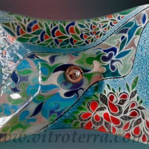 Bacha rectangular de vidrio Nereida