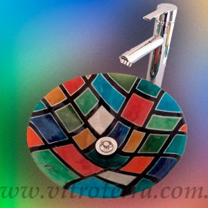 Bacha circular de vidrio Romero