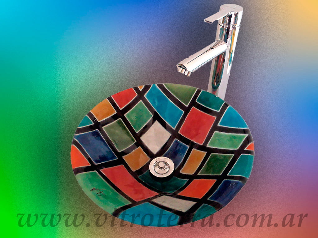 Bacha circular de vidrio Romero