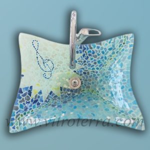 Bacha rectangular de vidrio Fernando